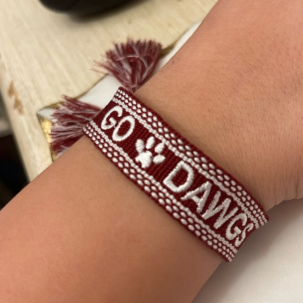 Go Dawgs 🐾 woven tassel bracelets